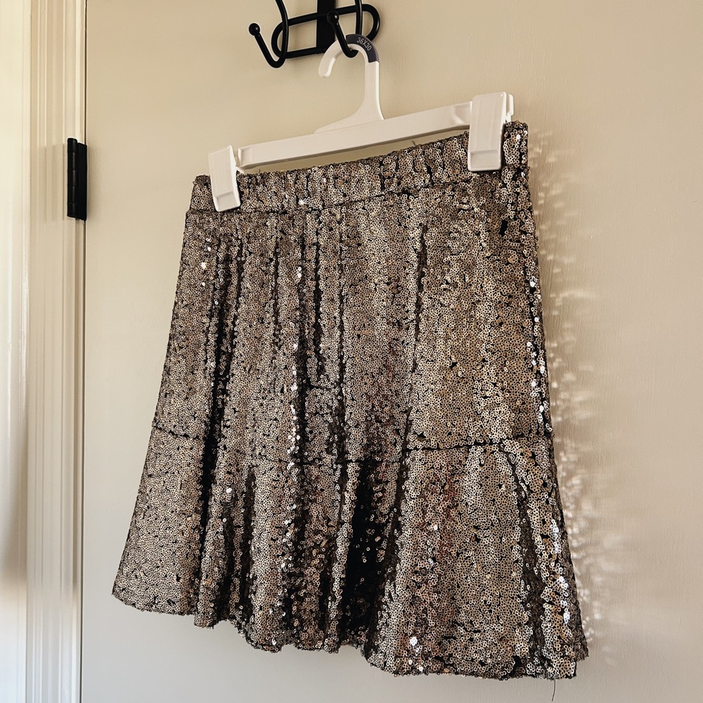 Xhilaration Target Fun Gold Sequin Mini Skirt Size Medium